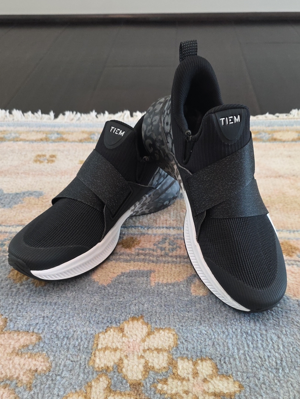 TIEM Women's LYNX Cycle Shoes Black/Leopard Size 6 Shimano Cleats